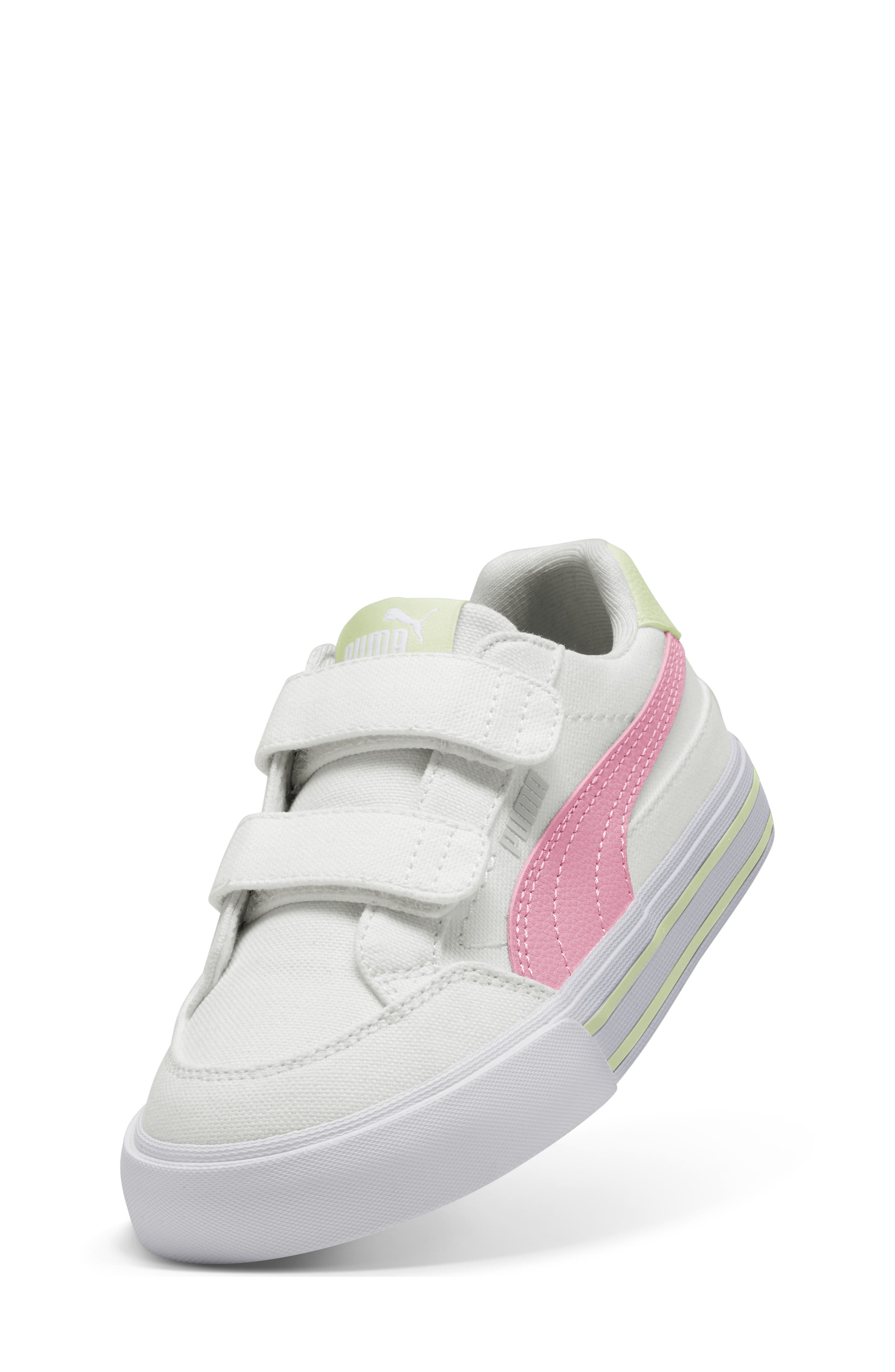 PUMA Kids' Court Classic Vulc Sneaker, Alternate, color, Puma White/ Pink Shimmer