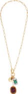 Kurt Geiger London Gemstone Charm Link Long Necklace