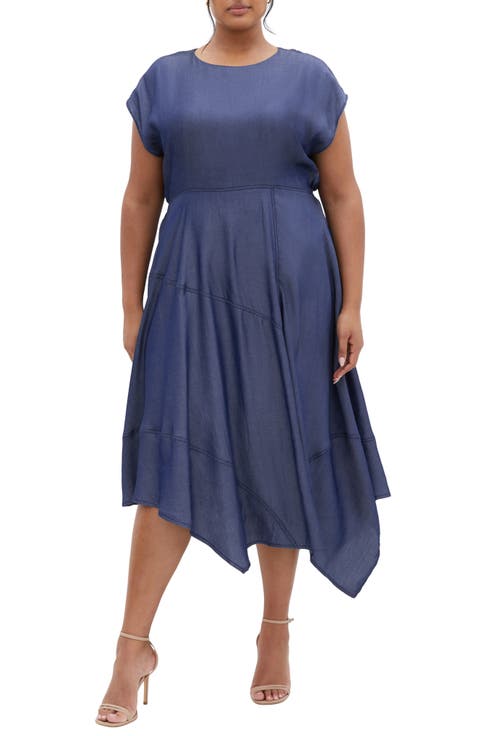 Hallie Asymmetric Maxi Dress (Plus)