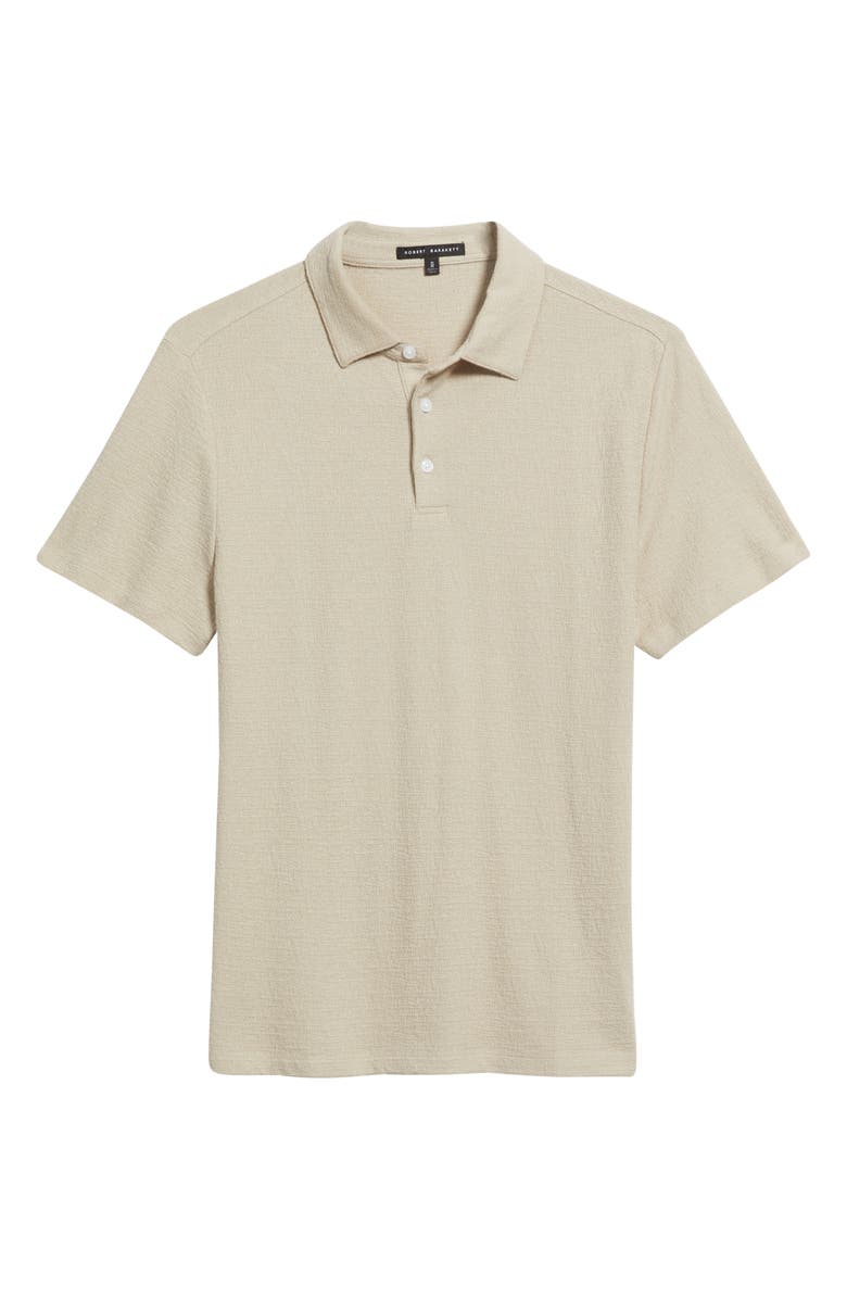 Robert Barakett Newman Textured Cotton Blend Polo, Alternate, color, Tan