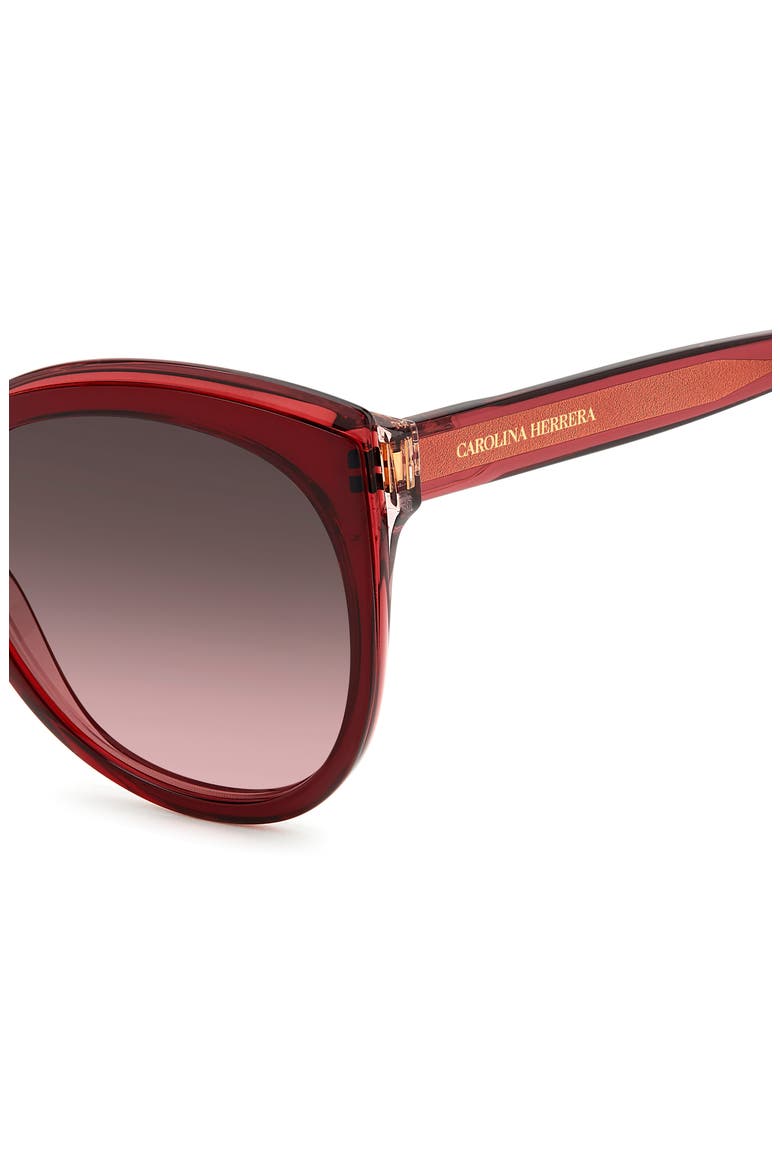 Her 0175/S 57mm Gradient Cat Eye Sunglasses, Alternate, color, BURGUNDY RED