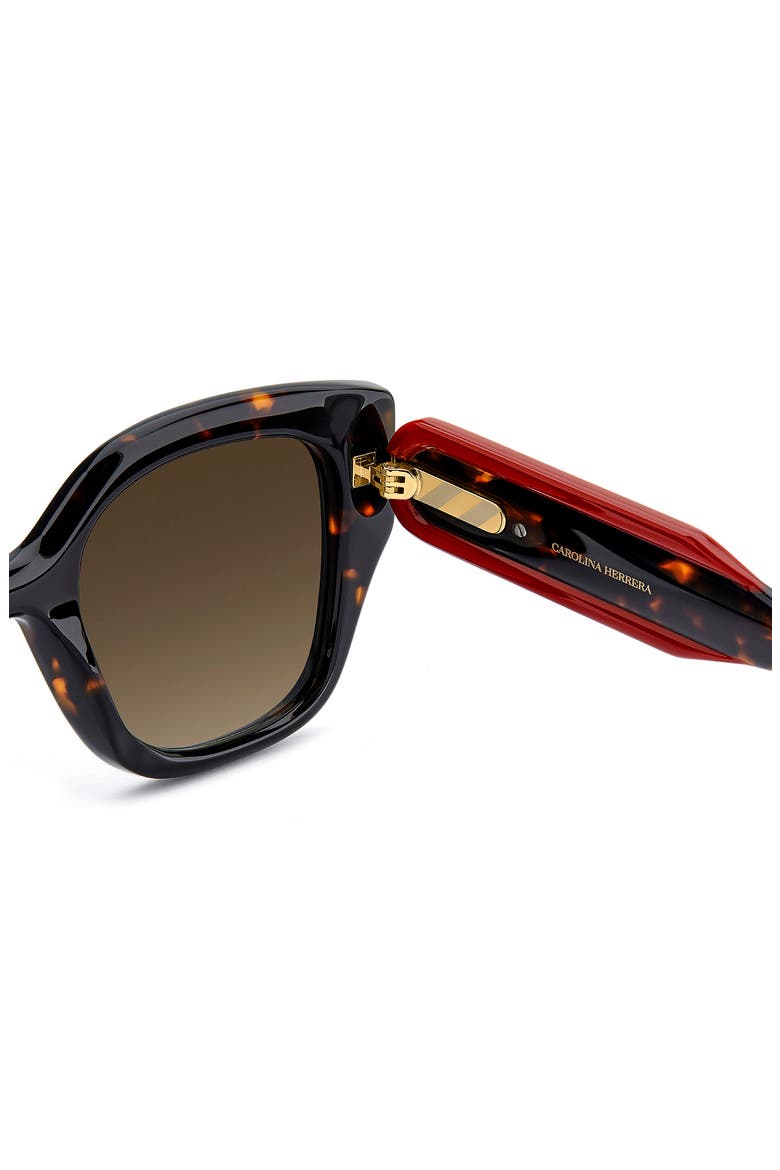 51mm Gradient Square Sunglasses, Alternate, color, HAVANA/ BROWN SF