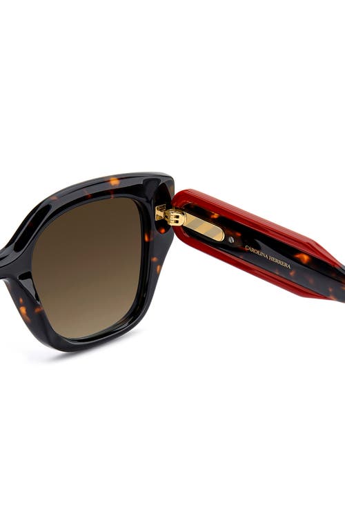 Carolina Herrera Her312 Logo-print Square Acetate Sunglasses In Havana/brown Sf