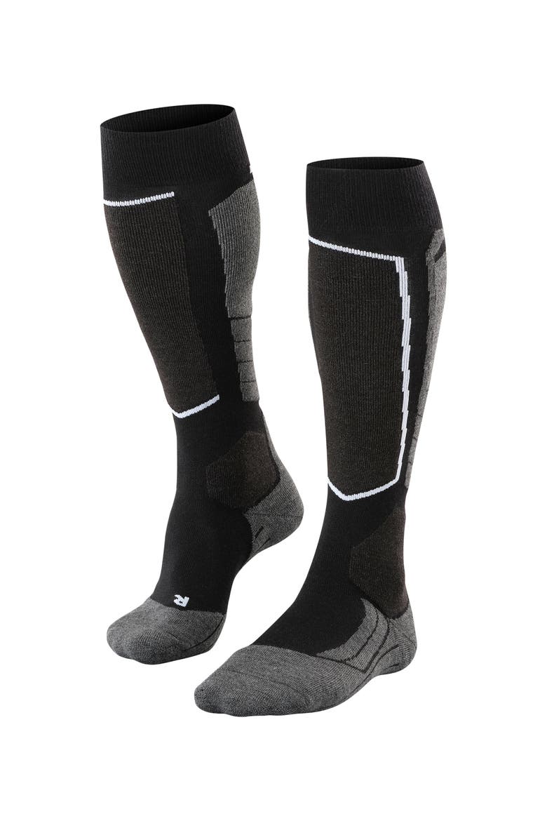 SK2 Intermediate Wool Ski Socks, Main, color, Black-Mix