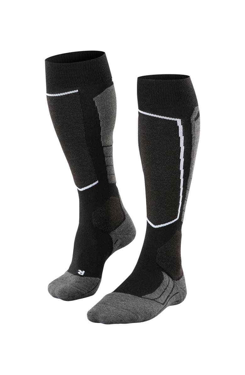 Falke SK2 Intermediate Wool Ski Socks, Main, color, Black-Mix