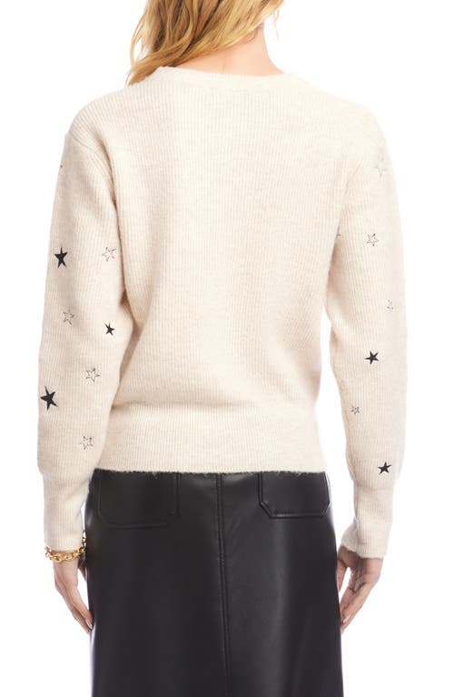 Karen Kane Embroidered Star Sweater In Neutral