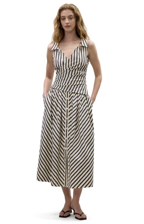 Isla Stripe Poplin Dress