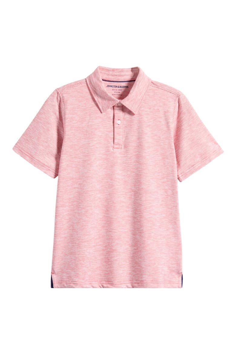 Kids' Micro Stripe Polo, Main, color, RED