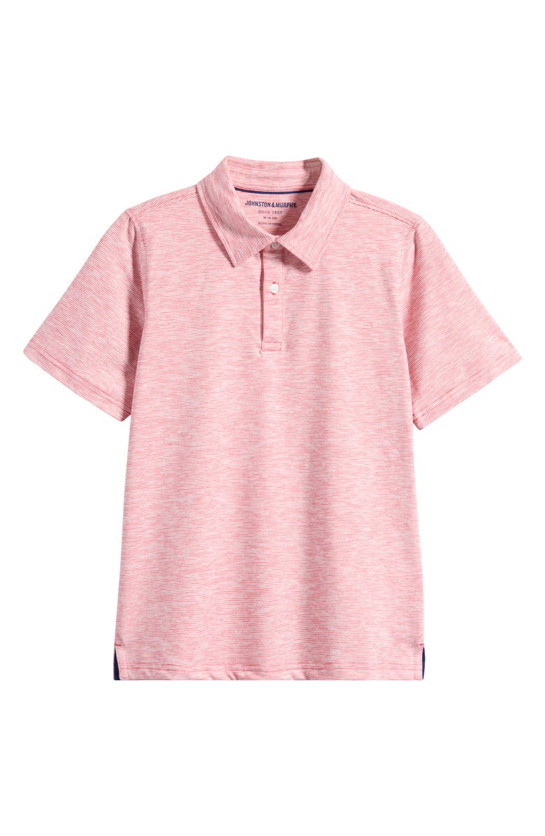 Johnston & Murphy Kids' Micro Stripe Polo, Main, color, 