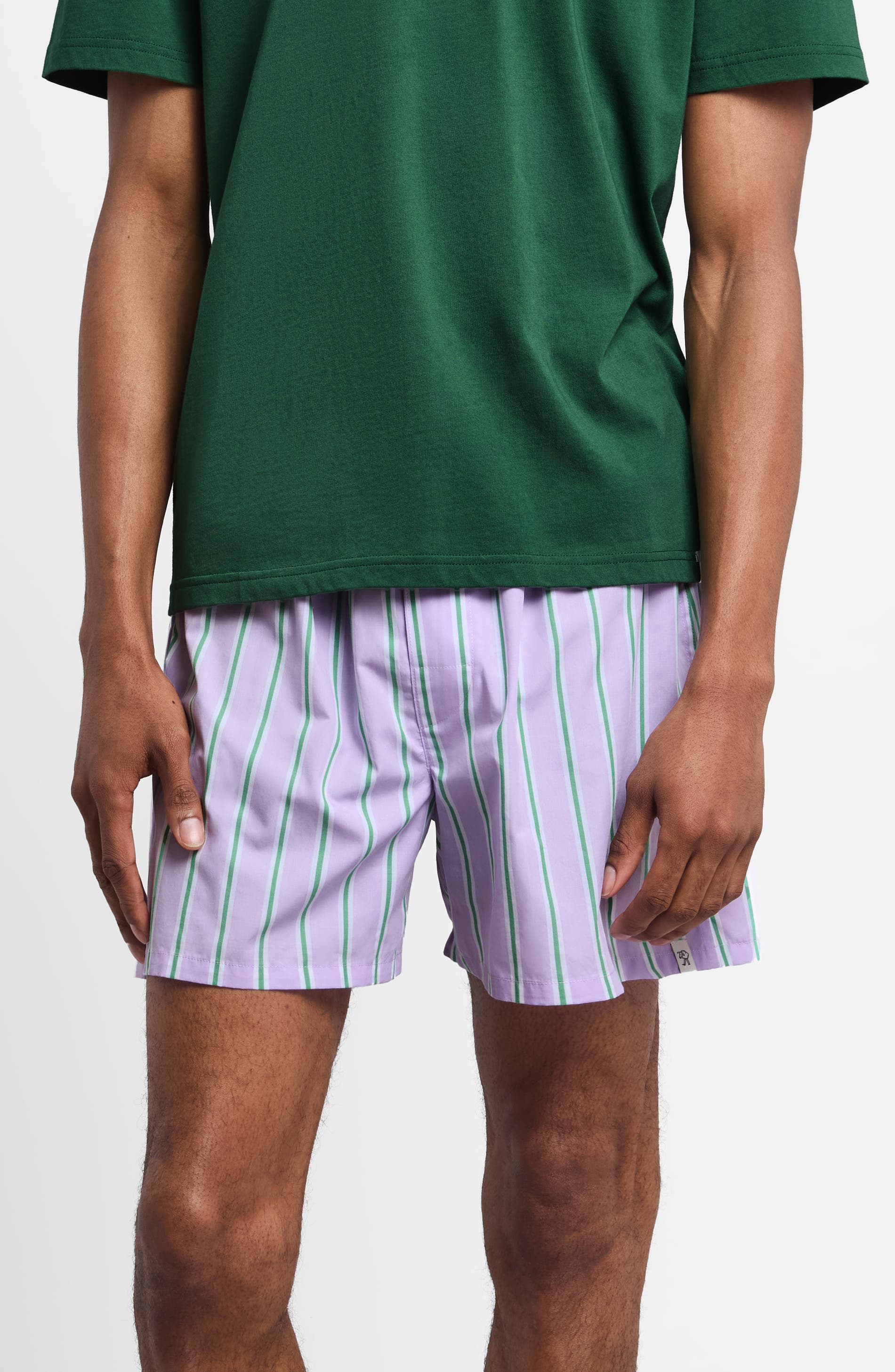 Green & Lavender Stripe