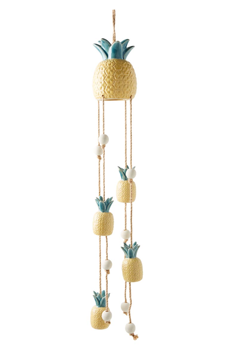 Anthropologie Pineapple Wind Chime, Alternate, color, YELLOW