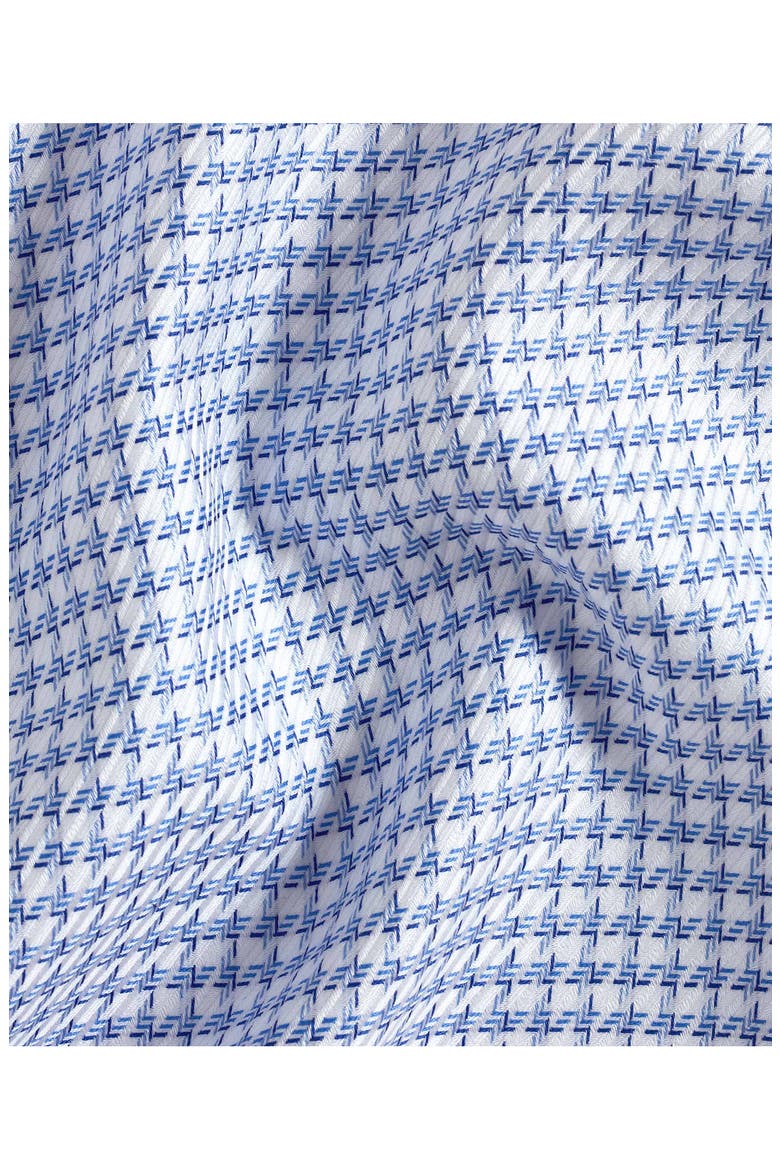 Trim Fit Twill Texture Check Dress Shirt, Alternate, color, BLUE/ SKY