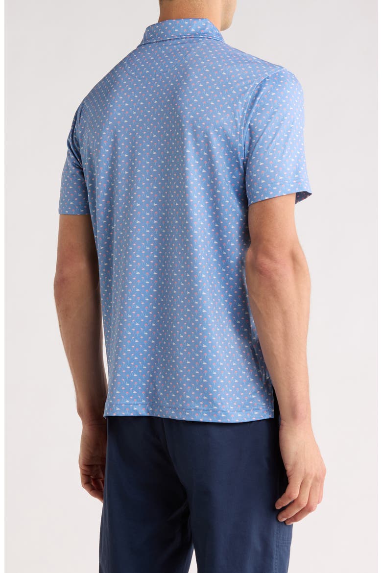 Performance Knit Polo, Alternate, color, BLUE MULTI