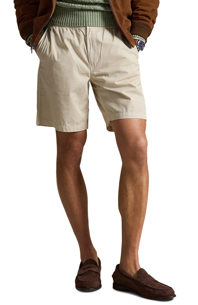 Polo Ralph Lauren Prepster Cotton Twill Shorts, Main, color, Stoneware Grey