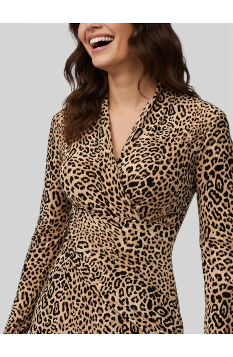 RACHEL Rachel Roy Bret Wrap Front Midi Dress, Alternate, color, Natural Combo