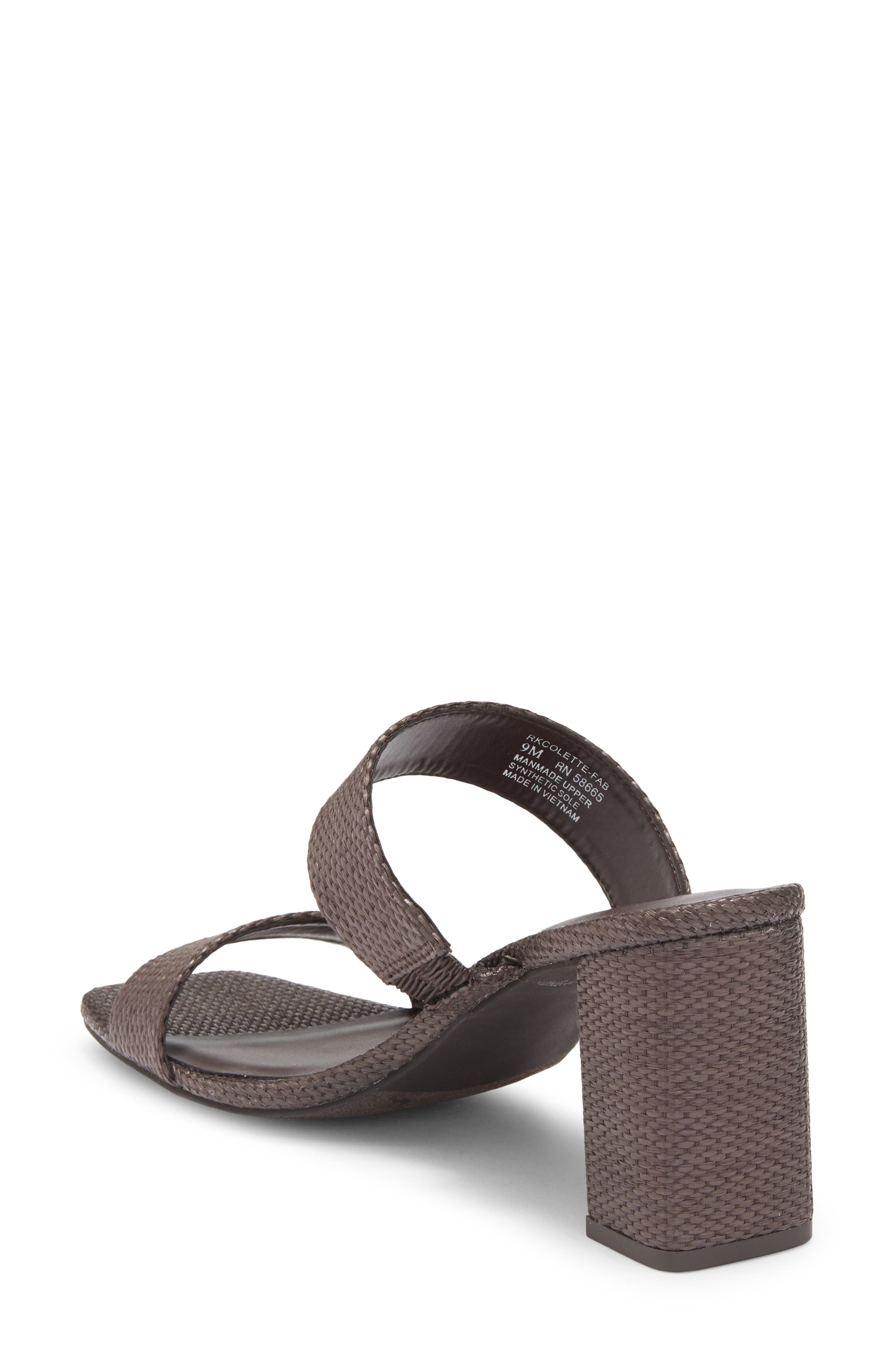 Colette Block Heel Slide Sandal, Alternate, color, BROWN CHOCOLATE