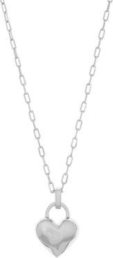 MARLYN SCHIFF Link Chain Heart Pendant Necklace