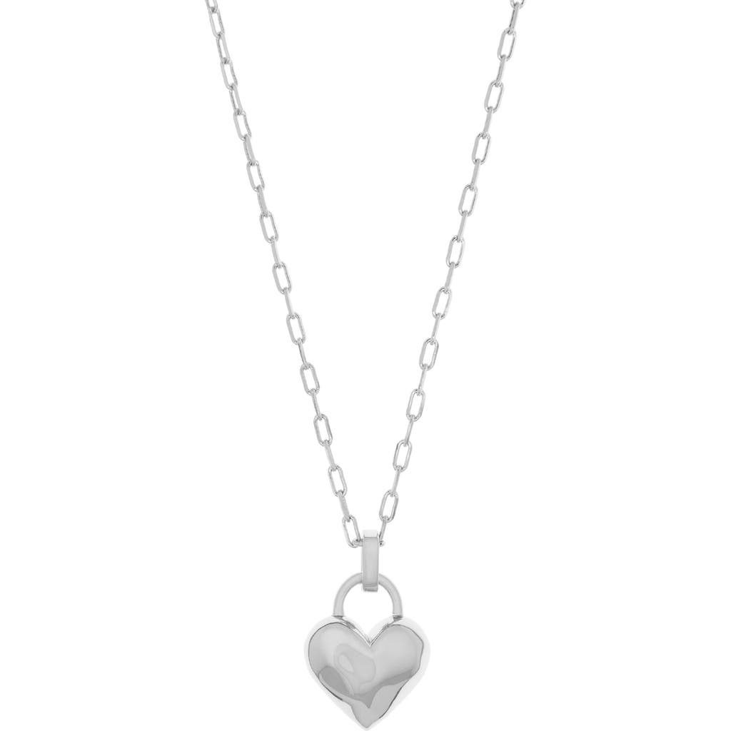 Marlyn Schiff Link Chain Heart Pendant Necklace
