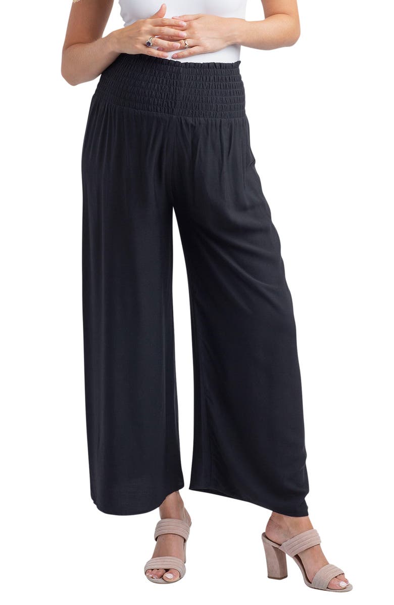 Nom Maternity Corsica Smocked Pants, Alternate, color, 