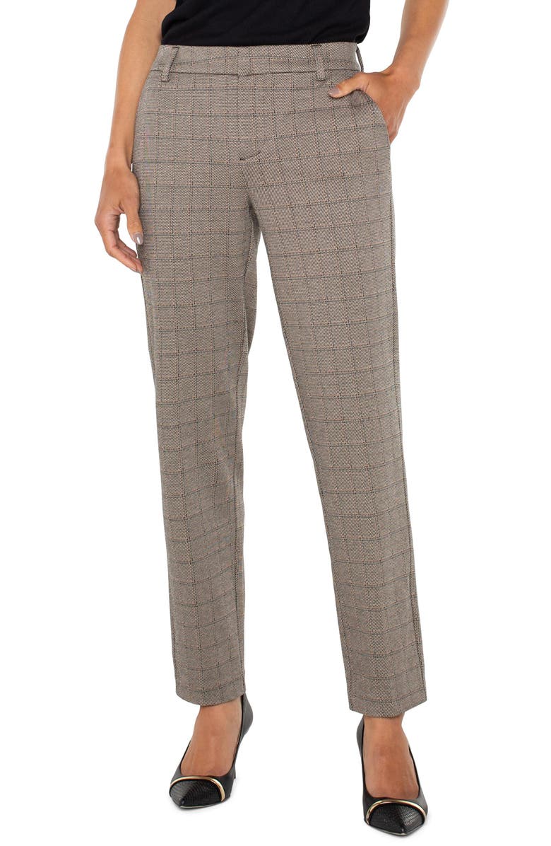 Liverpool Los Angeles Plaid Tapered Pants, Main, color, 