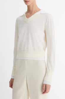 Vince Fine Gauge Collared Sweater
