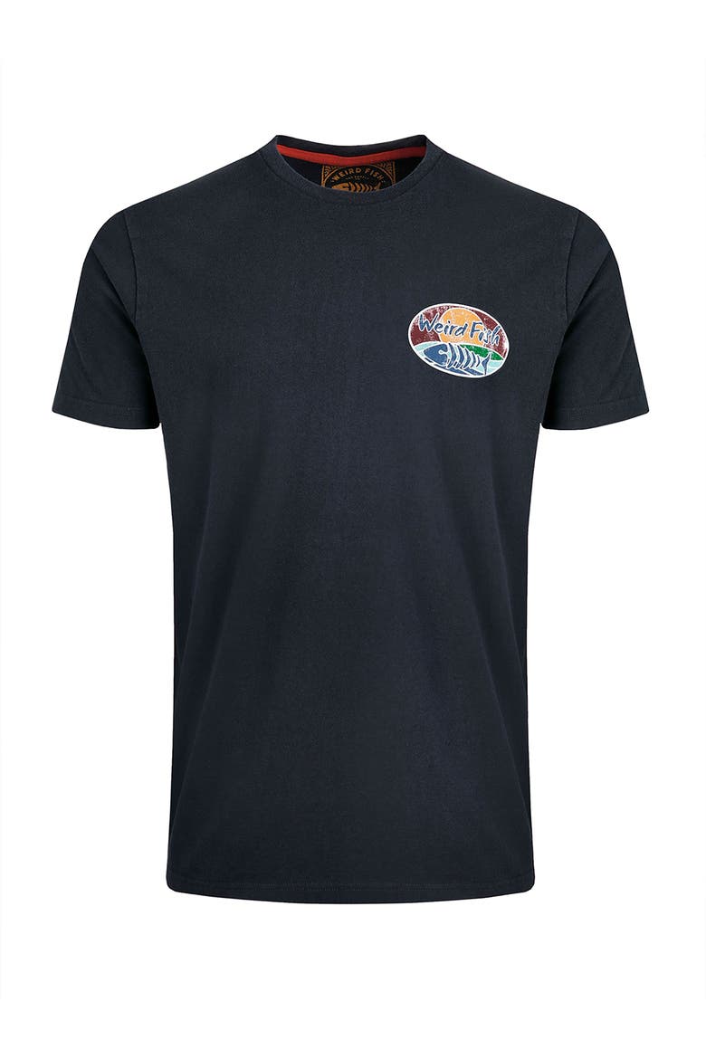 Land And Sea Back Print Graphic T-Shirt, Alternate, color, Navy