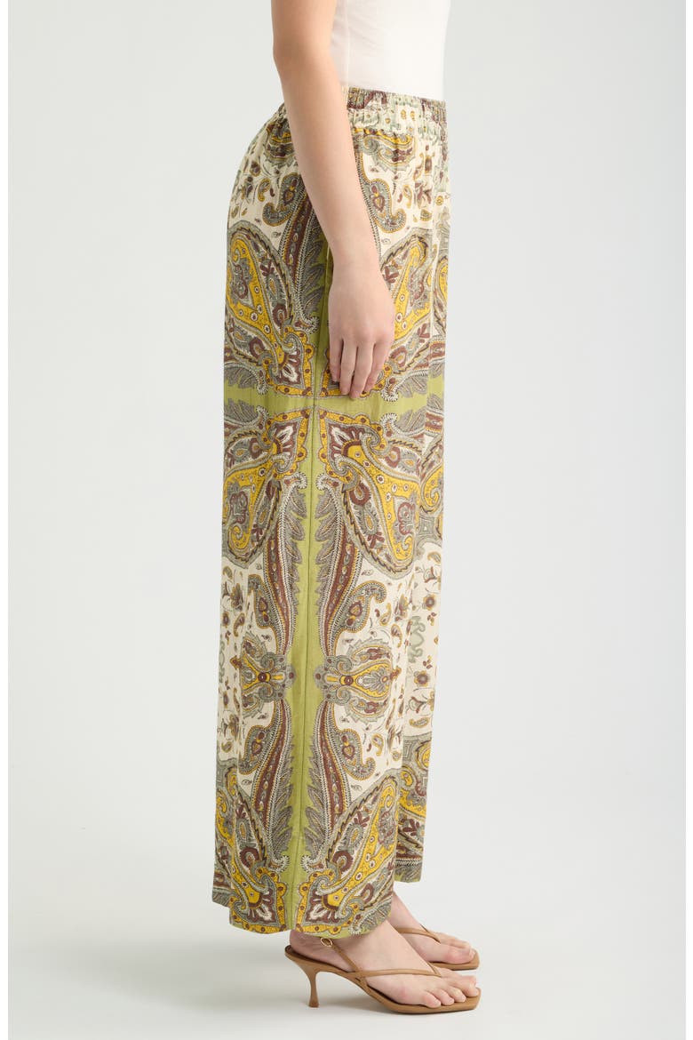 Jocelyn Scarf Print Wide Leg Pants, Alternate, color, KALEIDOSCOPE SCARF PRINT