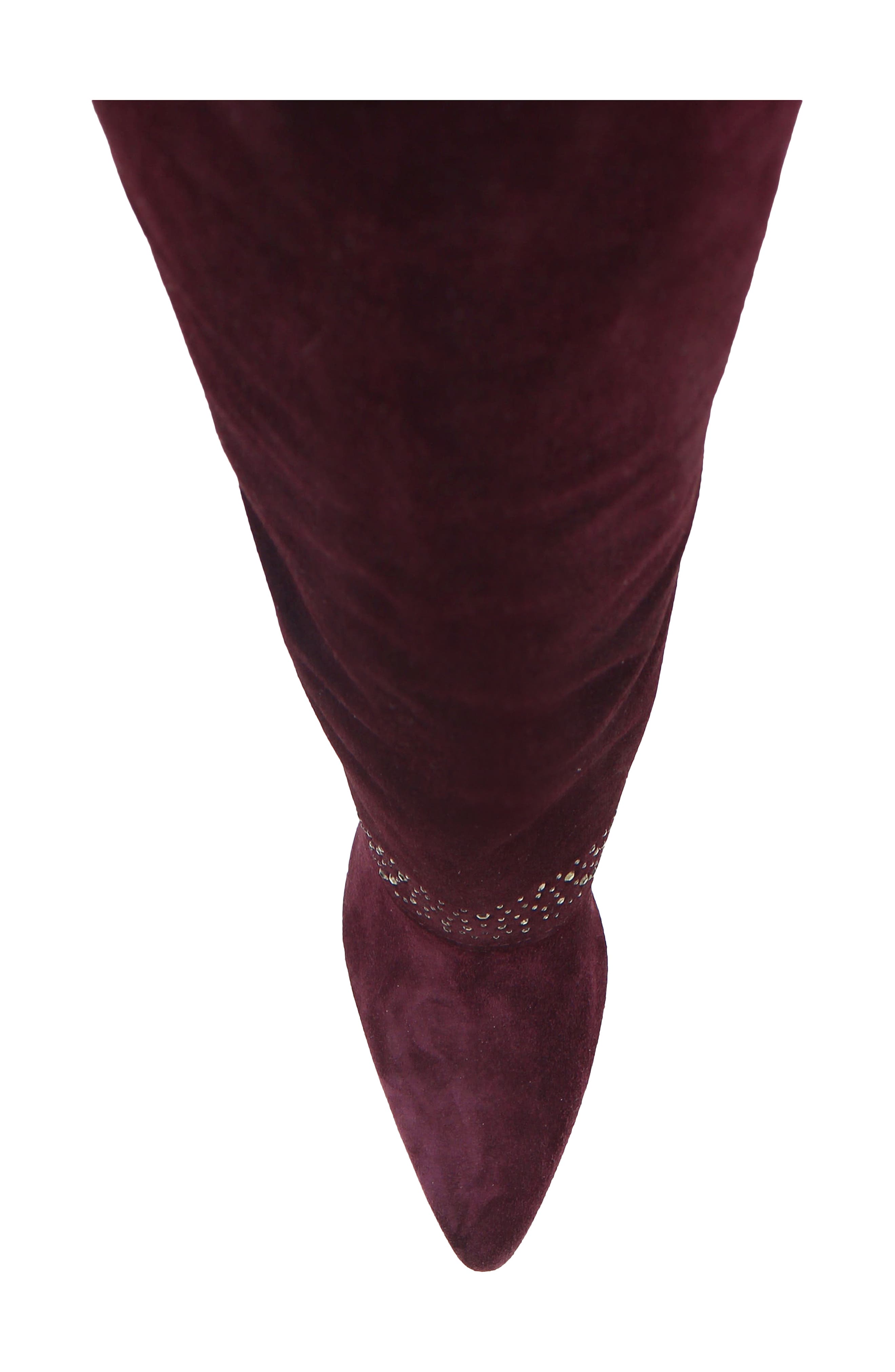 Isolde Knee High Boot, Alternate, color, WINE SUEDE