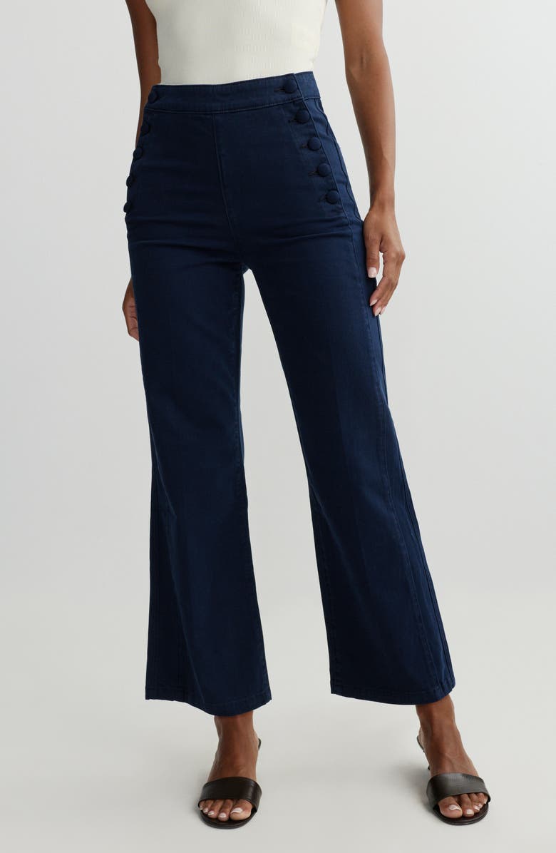 DL1961 Karmine High Waist Refined Wide Leg Jeans, Alternate, color, Bright Navy
