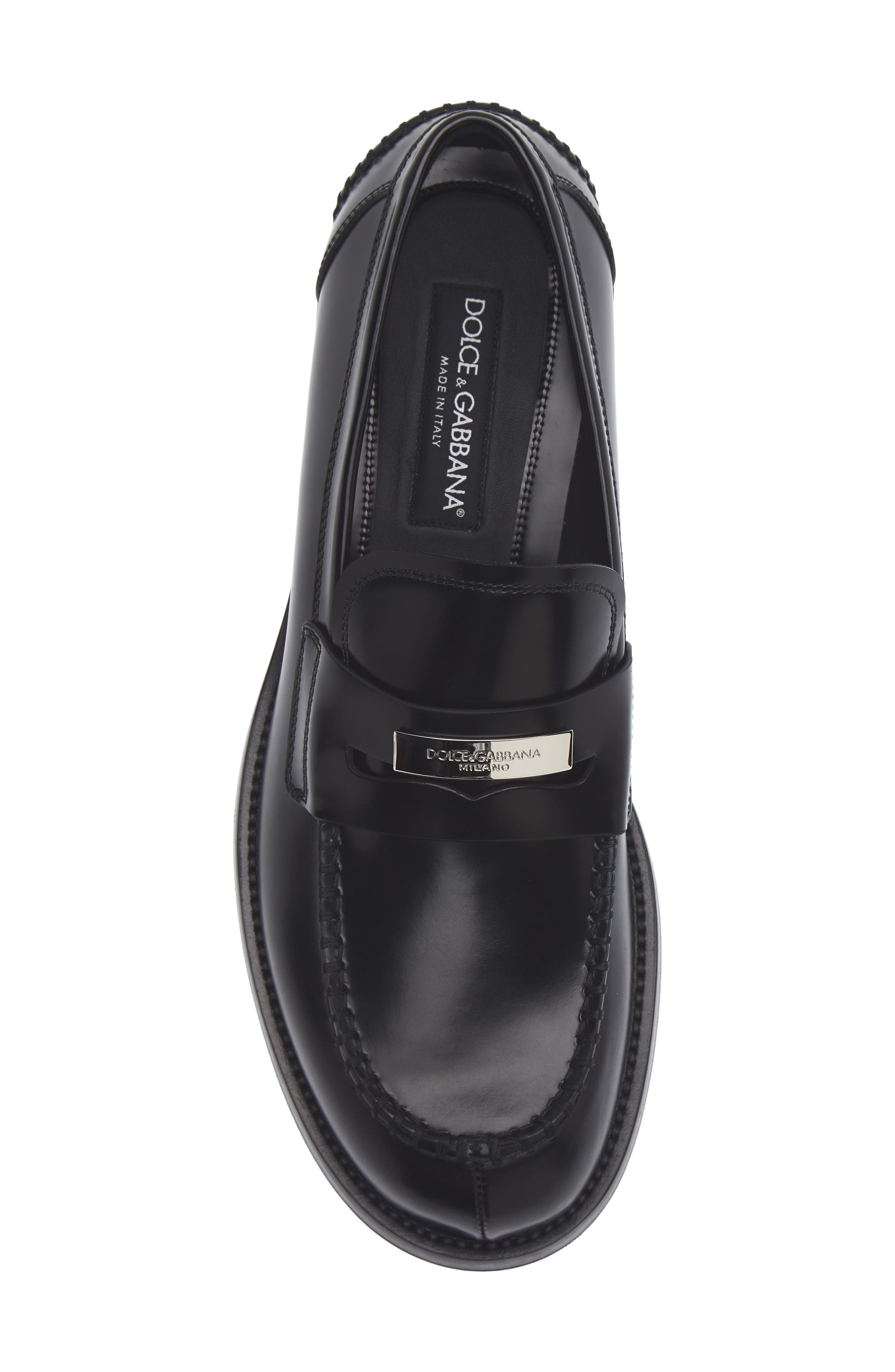 Leather Loafer, Alternate, color, NERO