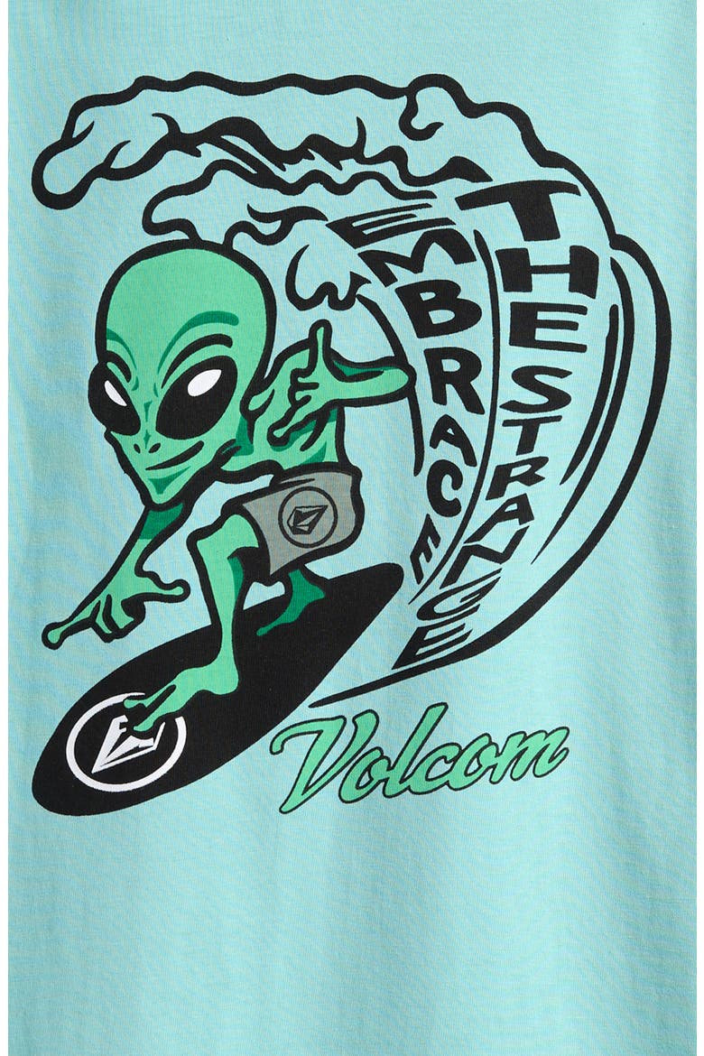 Kids' Alien Surf Cotton Graphic T-Shirt, Alternate, color, AQUA