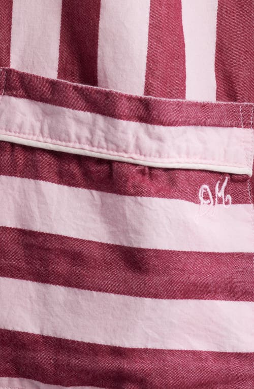 Damson Madder Florie Stripe Organic Cotton Pajamas In Multi