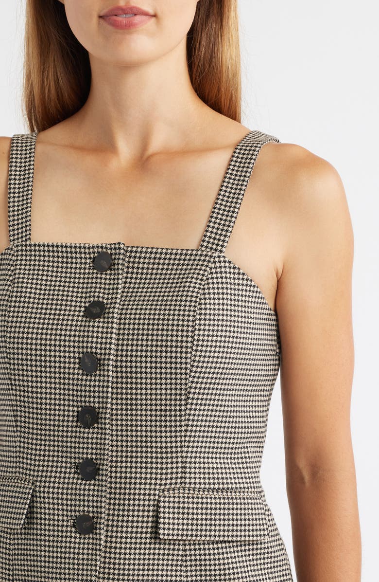 Anne Klein Houndstooth Top, Alternate, color, Anne Black Multi