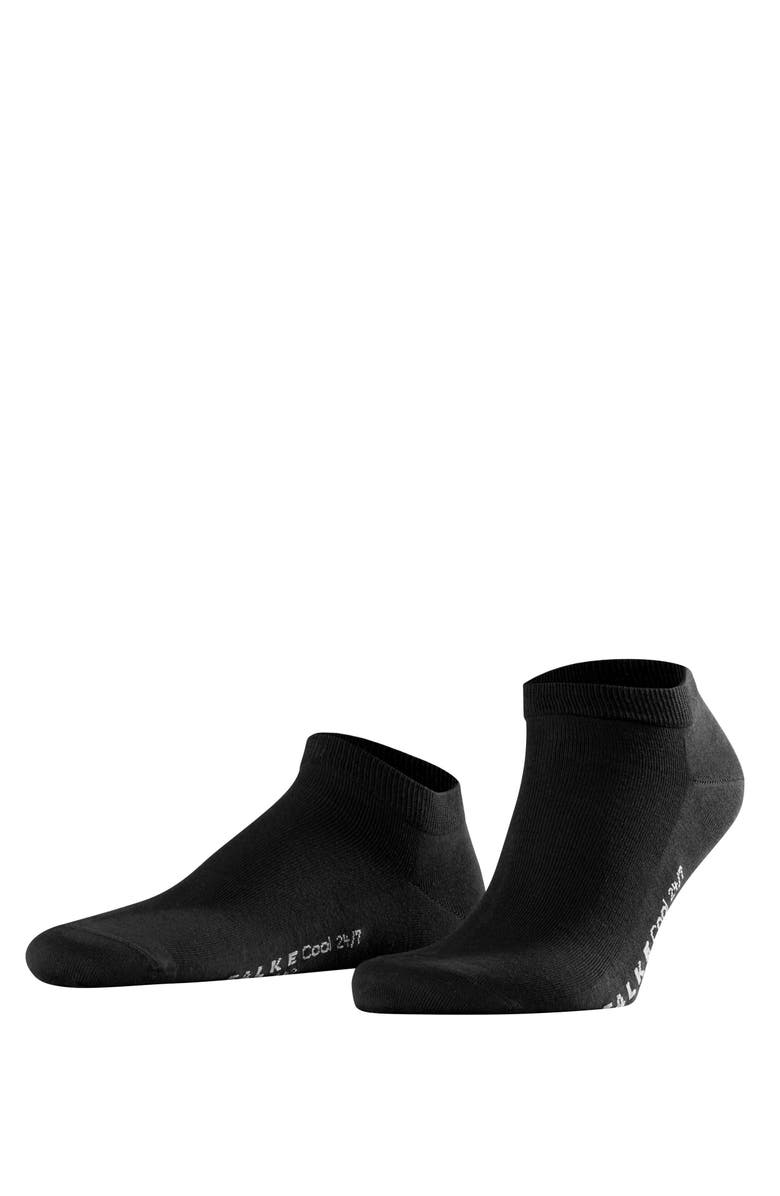 Falke Cool 24/7 Sneaker Socks, Main, color, Black