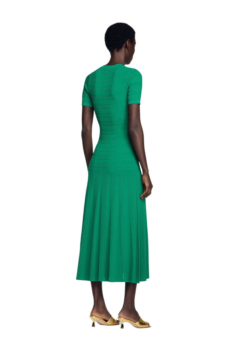 SANDRO Knit maxi dress, Alternate, color, Emeuraude Green