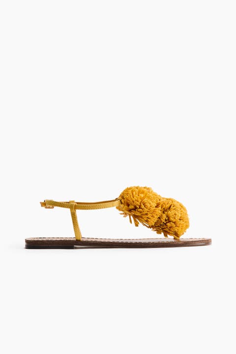 Appliquéd Strappy Sandals