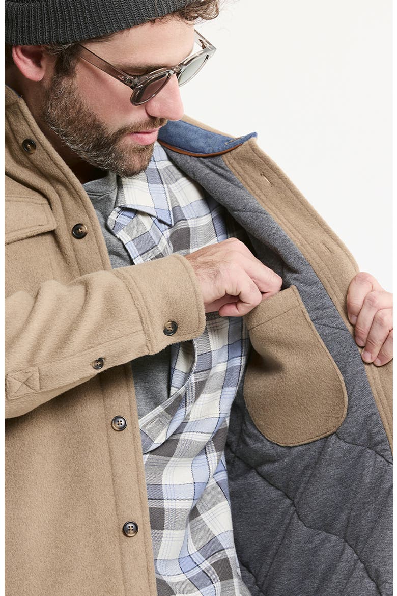 Luxe Soft Blend Quilt Lined Overshirt, Alternate, color, TAN