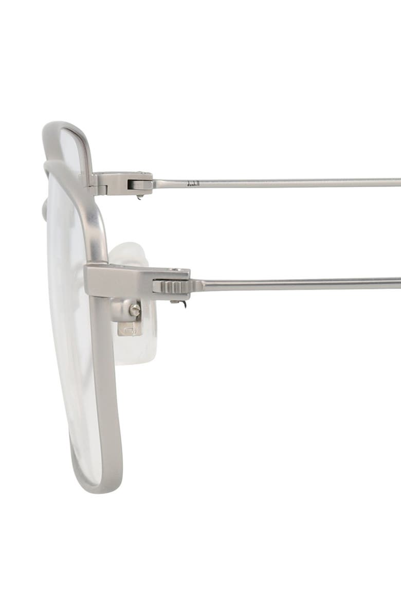 Dunhill 55mm Rectangular Optical Glasses, Alternate, color, Silver Transparent