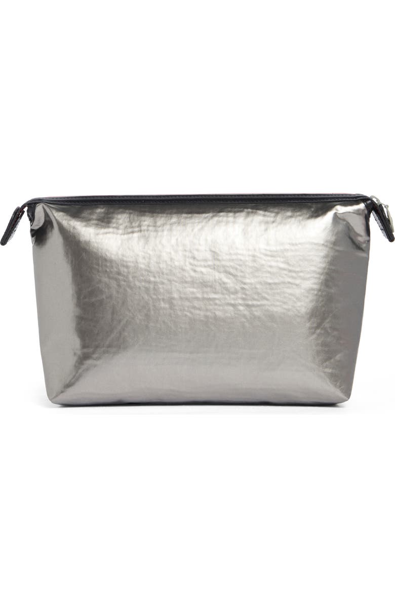 Longchamp Astro Toiletry Zip Bag, Alternate, color, Silver