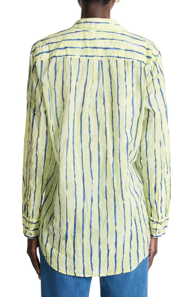 NIC+ZOE Watercolor Stripe Cotton Button-Up Tunic, Alternate, color, 