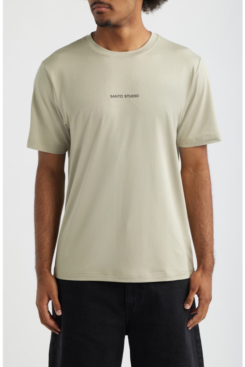 Tempo Wordmark Tech T-shirt, Main, color, CEMENT