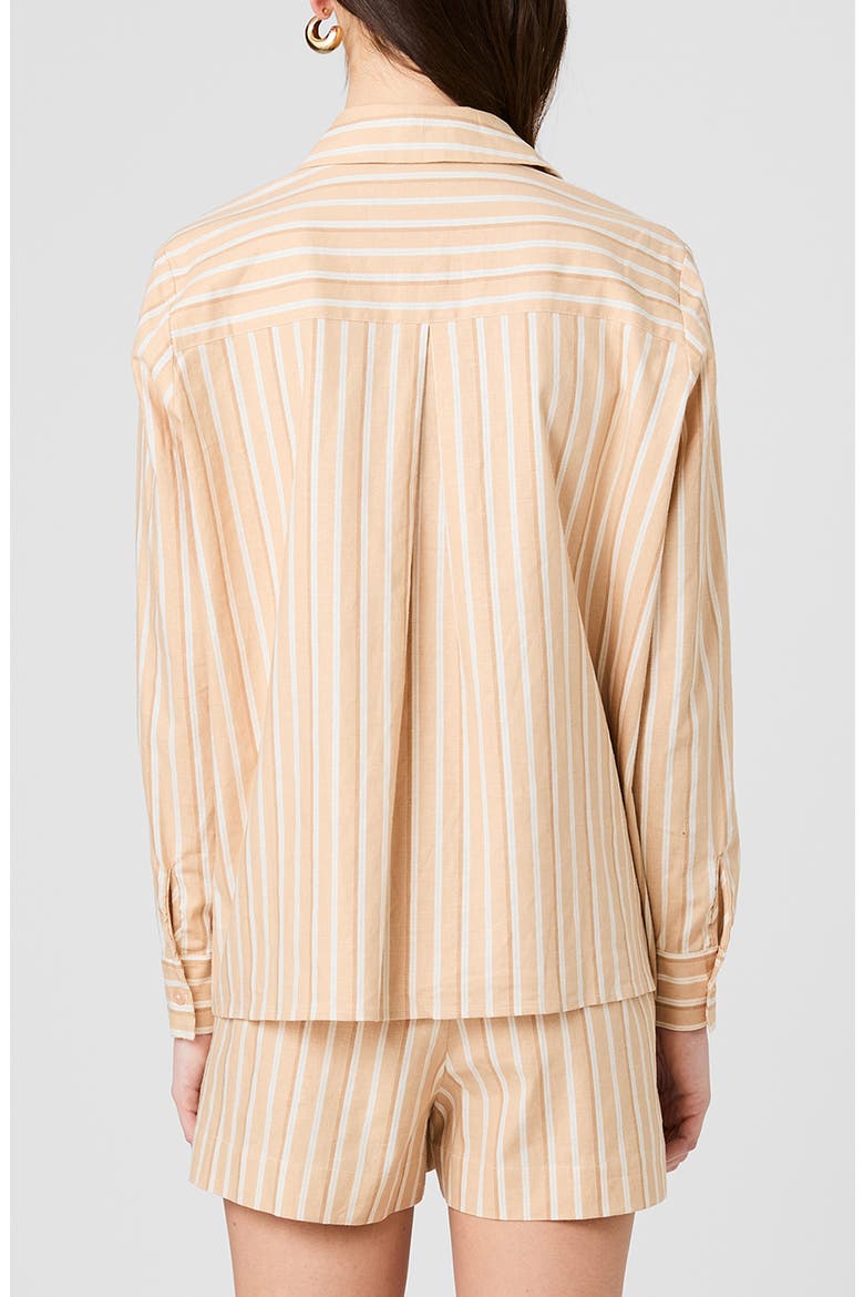 Linen Blend Stripe Shirt, Alternate, color, SANDLOT STRIPE