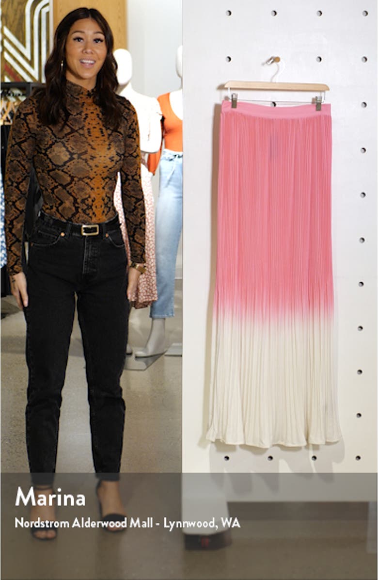 Rocco Plissé Pleat High Waist Maxi Skirt, sales video thumbnail