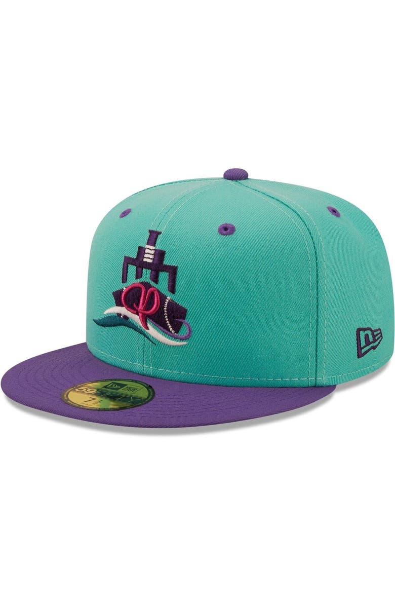 New Era Men's New Era Turquoise/Purple Peoria en el Río Copa De La Diversion 59FIFTY Fitted Hat, Alternate, color, 