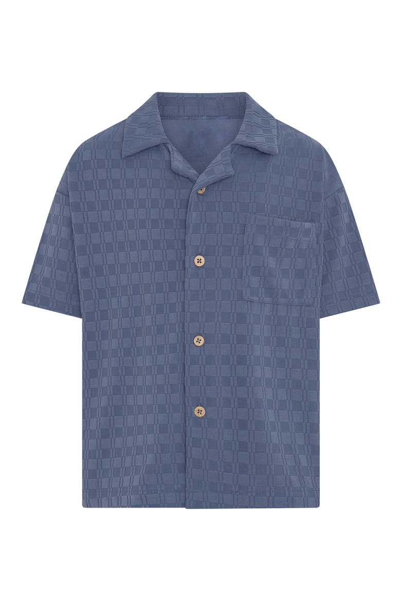 Kids' Textured Button-Up Shirt, Main, color, SLATE BLUE