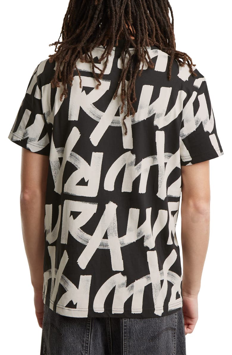 G-STAR Calligraphy Allover Graphic T-Shirt, Alternate, color, 