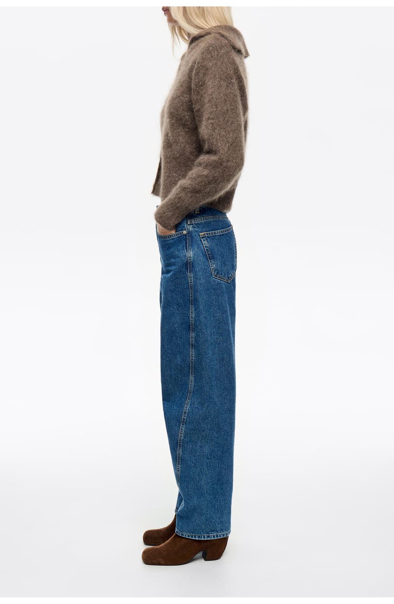 Bimba y Lola Mid-Rise Barrel Jeans, Alternate, color, Medium Blue