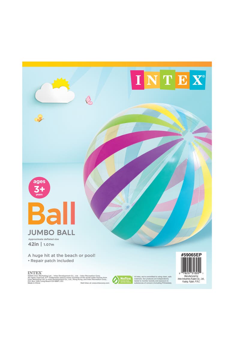 Jumbo Beach Ball, Alternate, color, Multicolored