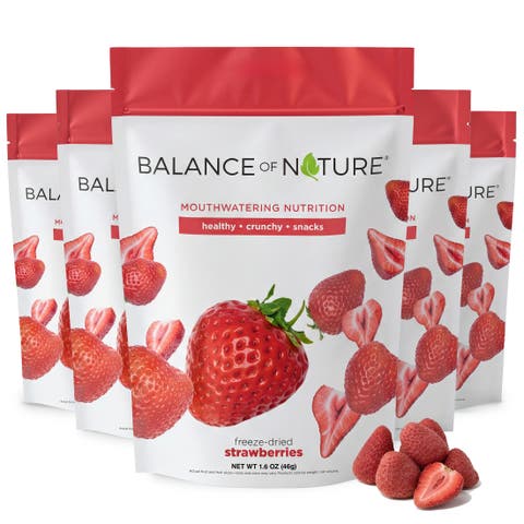 Freeze Dried Strawberry Slices Real Fruit Snack Five Pack