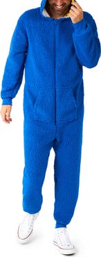 OppoSuits Sesame Street® Cookie Monster Hooded Long Sleeve Fleece Jumpsuit